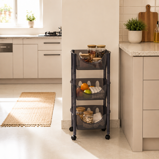 3-Tier Transparent Kitchen Storage Rack Organizer