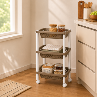 Utility Storage Trolley With Wheels