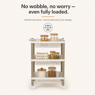 Utility Storage Trolley With Wheels