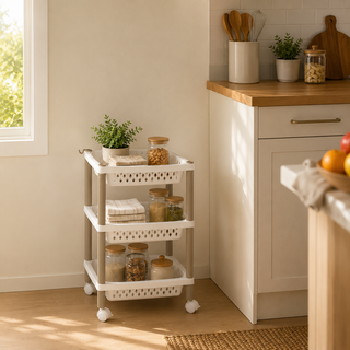 Utility Storage Trolley With Wheels