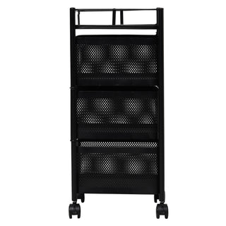 Square Design Metal Storage Organizer Trolley