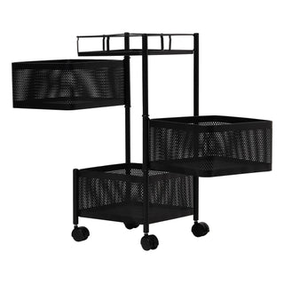 Square Design Metal Storage Organizer Trolley