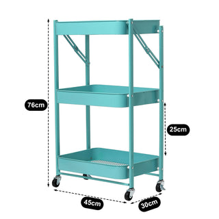 Metal Foldable Storage Trolley