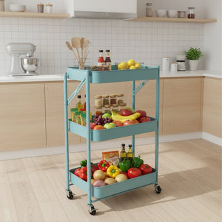 Metal Foldable Storage Trolley