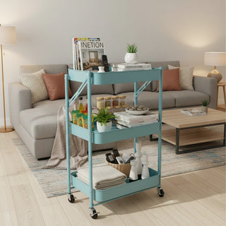 Metal Foldable Storage Trolley