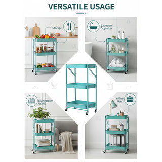 Metal Foldable Storage Trolley