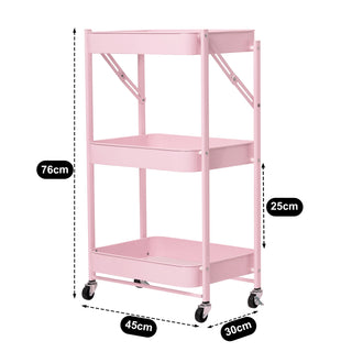 Metal Foldable Storage Trolley
