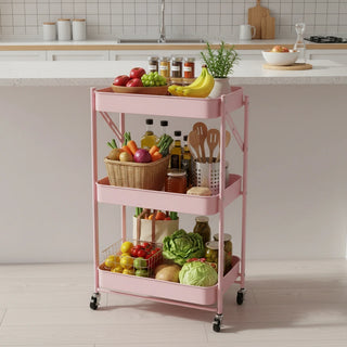 Metal Foldable Storage Trolley