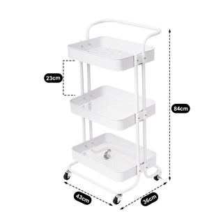 3 Tier Multifunctional Metal Storage Trolley
