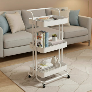 3 Tier Multifunctional Metal Storage Trolley