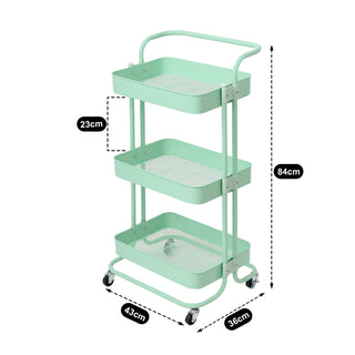 3 Tier Multifunctional Metal Storage Trolley