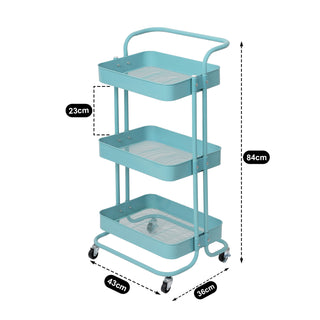 3 Tier Multifunctional Metal Storage Trolley