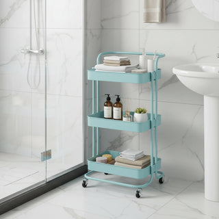3 Tier Multifunctional Metal Storage Trolley