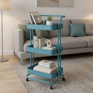 3 Tier Multifunctional Metal Storage Trolley