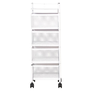Square Design Metal Storage Organizer Trolley