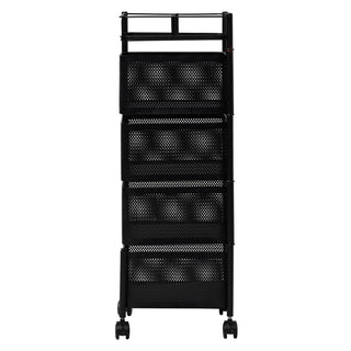Square Design Metal Storage Organizer Trolley