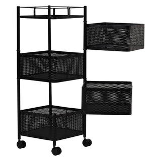 Square Design Metal Storage Organizer Trolley