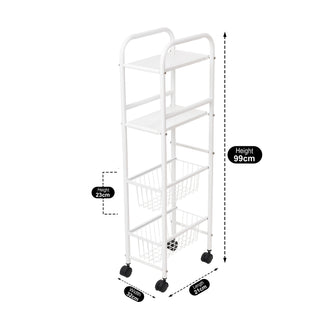 Multipurpose Metal Storage Rack Trolley