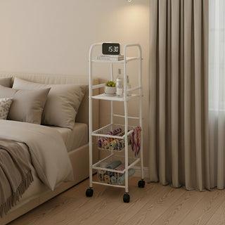 Multipurpose Metal Storage Rack Trolley