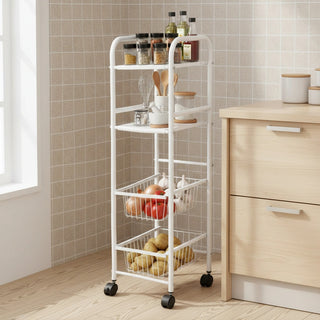 Multipurpose Metal Storage Rack Trolley