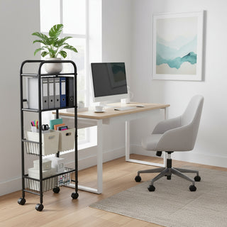 Multipurpose Metal Storage Rack Trolley