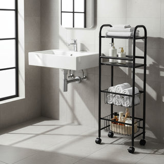 Multipurpose Metal Storage Rack Trolley