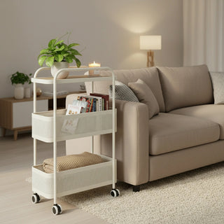 3 Tier Slim Metal Storage Trolley