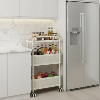3 Tier Slim Metal Storage Trolley