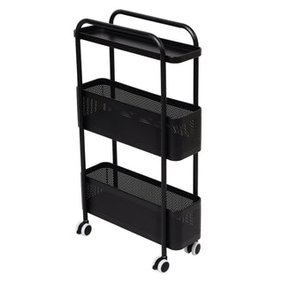3 Tier Slim Metal Storage Trolley
