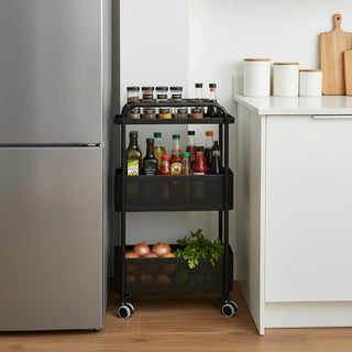 3 Tier Slim Metal Storage Trolley
