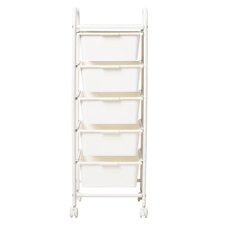 6-Tier Storage Trolley - White