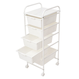 6-Tier Storage Trolley - White