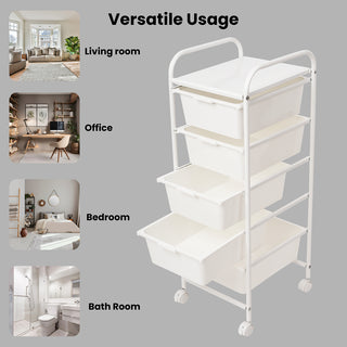6-Tier Storage Trolley - White