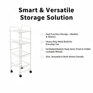 Metal Multipurpose Storage Trolley