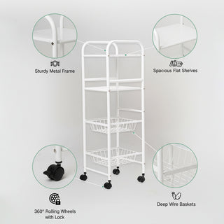 Metal Multipurpose Storage Trolley