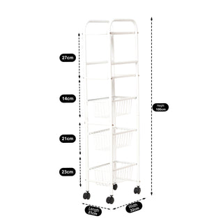 Multipurpose Metal Storage Rack Trolley