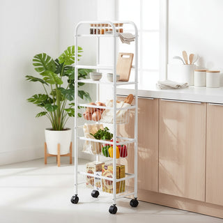 Multipurpose Metal Storage Rack Trolley