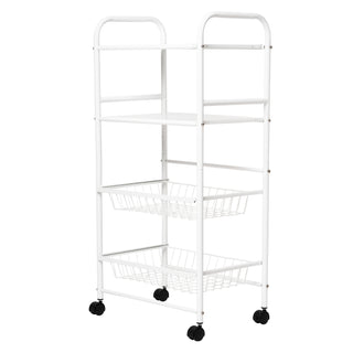 4-Tier Metal Storage Rack - White