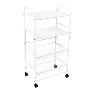 4-Tier Metal Storage Rack - White