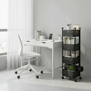4-Tier Storage Trolley Organizer - Black