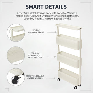 5 Tier Slim Metal Storage Rack