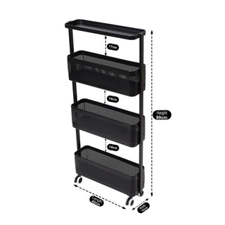 5 Tier Slim Metal Storage Rack