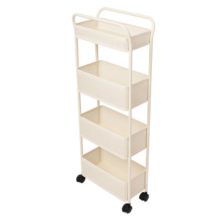 4-Tier Storage Trolley - White