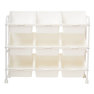 Plastic Organizer Storage Trolley White