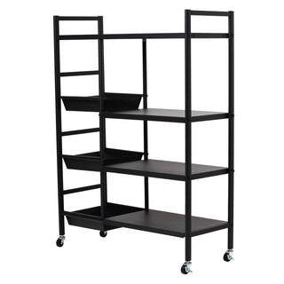 4-Tier Heavy-Duty Metal Storage Rack, Black