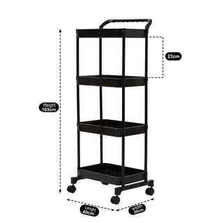 4-Tier Storage Organizer Trolley