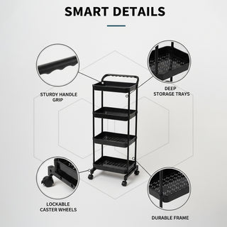 4-Tier Storage Organizer Trolley