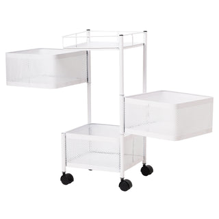 Square Design Metal Storage Organizer Trolley