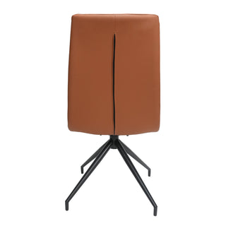 Luxe Revolving Chair With Metal Base - Brown