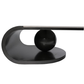 Reno Center Table With Marble Top And Iron + Metal Base